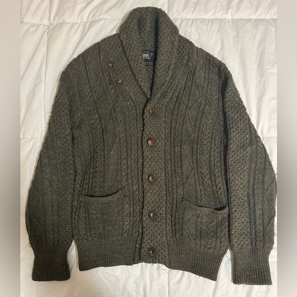 Ralph Lauren Double RL Cable Knit Cardigan - Picture 2 of 14